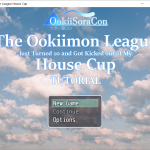 Ookiimon League House Cup Tutorial Menu